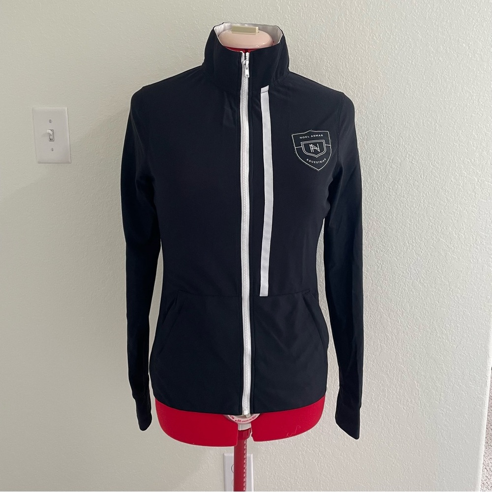 Noel Asmar Black and White Zip-Up Jacket